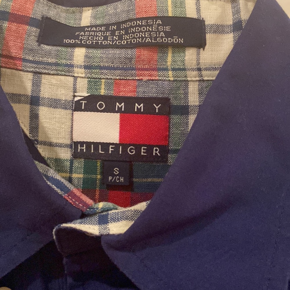 Vintage Tommy Hilfiger Blue Button Down Shirt - Picture 3 of 5